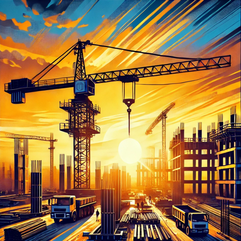 commercial construction graphic illustration