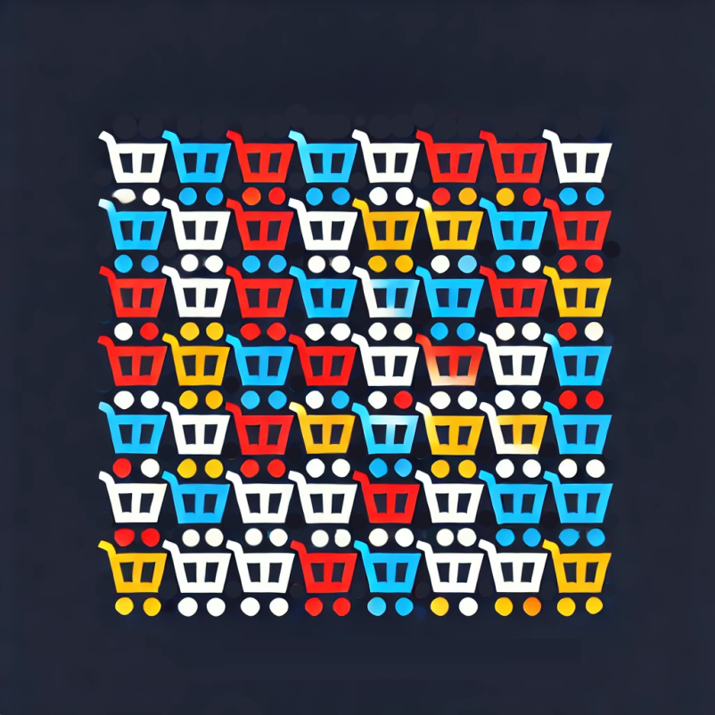B2C brading graphic design shopping carts pattern