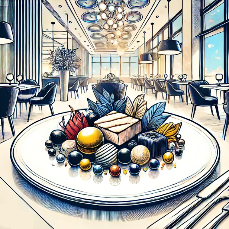 restaurant graphic design illustration of fine dinning