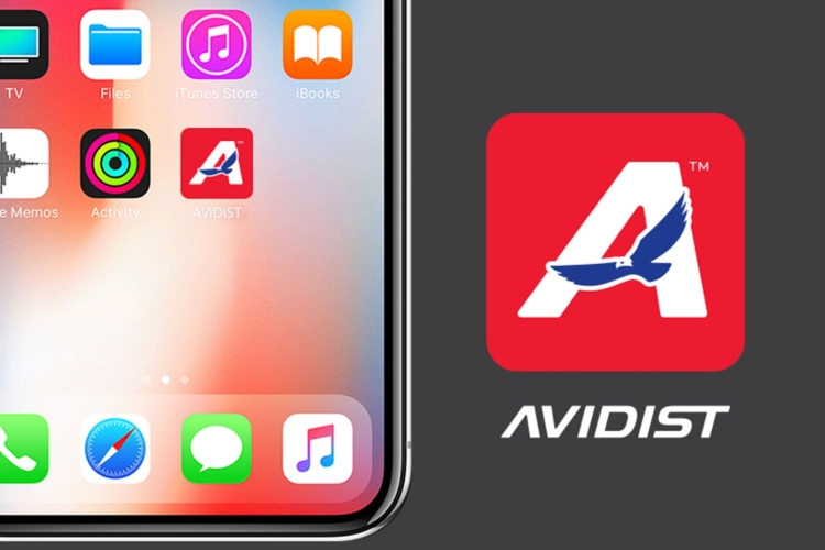 AVIDIST app icon displayed on Iphone