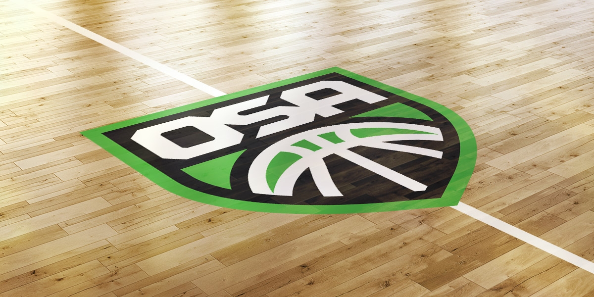 osa logo on basketball court